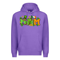 Purple St. Patrick's Day mom Premium Hoodie - OliviaCreatesArt
