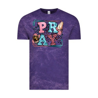Cloud Purple Pray leopard frame Vintage Tee - LillyAllenDesigns