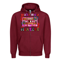 Burgundy make me a mixtape olivia Zipper Hoodie - OliviaCreatesArt