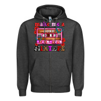 Charcoal Heather make me a mixtape olivia Zipper Hoodie - OliviaCreatesArt