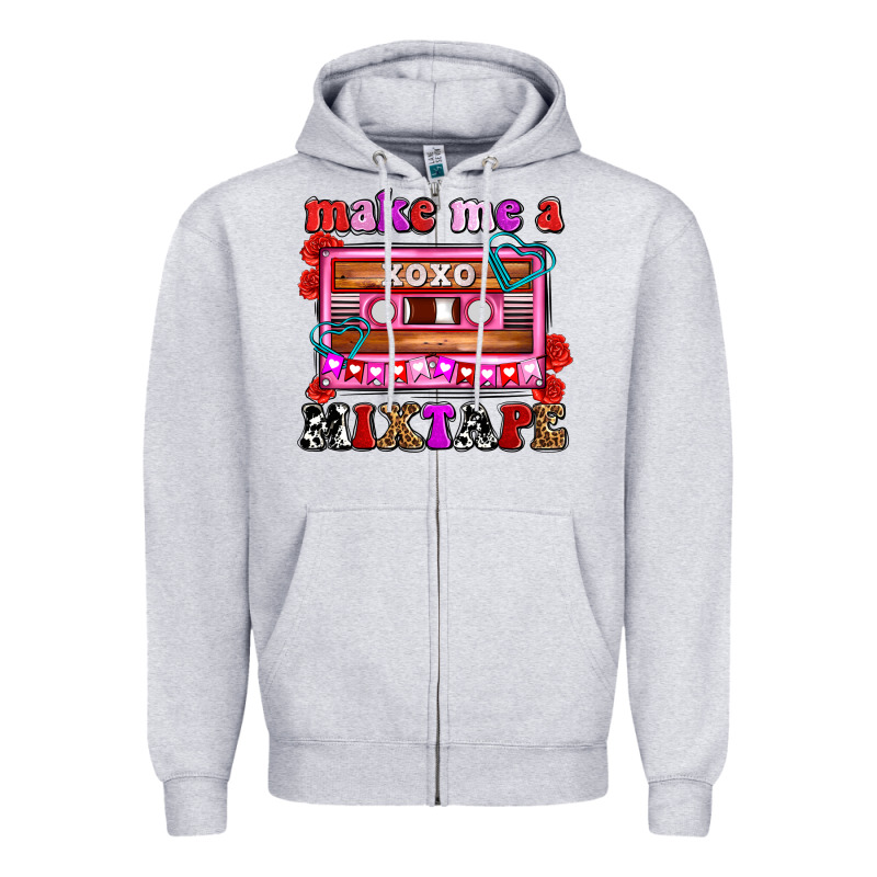 Make Me A Mixtape Olivia Zipper Hoodie by OliviaCreatesArt | Teevron