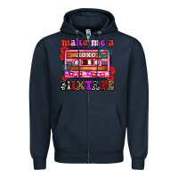 Navy make me a mixtape olivia Zipper Hoodie - OliviaCreatesArt