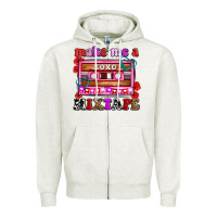 Oatmeal Heather make me a mixtape olivia Zipper Hoodie - OliviaCreatesArt