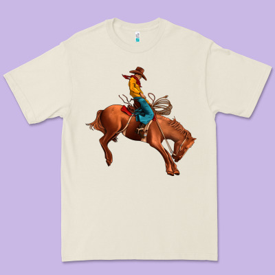 Cowboy Rodeo Premium Tee Designed By Jahusdesignshop
