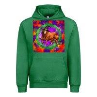 Emerald halloween red angus bull Urban Hoodie - LillyAllenDesigns