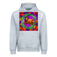 Heather Grey halloween red angus bull Urban Hoodie - LillyAllenDesigns