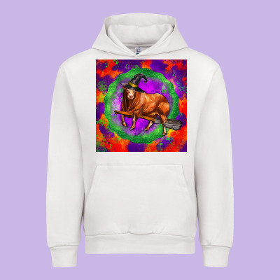 Halloween Red Angus Bull Urban Hoodie Designed By Lillyallendesigns