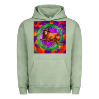 Pigment Oil Green halloween red angus bull Urban Hoodie - LillyAllenDesigns