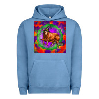 Pigment Pebble Blue halloween red angus bull Urban Hoodie - LillyAllenDesigns