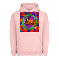 Pigment Salmon halloween red angus bull Urban Hoodie - LillyAllenDesigns