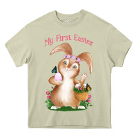 Mossy Babies First Easter Girls Heavy Core Tee - Jasminsmagicworld