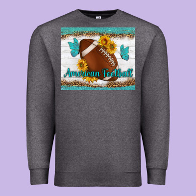 American Football And Butterfly Mousepad Premium Sweatshirt Designed By Bundleandbundleshop