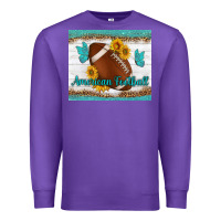 Purple american football and butterfly mousepad Premium Sweatshirt - BundleAndBundleShop