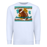 White american football and butterfly mousepad Premium Sweatshirt - BundleAndBundleShop