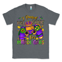 Charcoal Heather i paused my game for mardi gras Classic Tee - LillyAllenDesigns