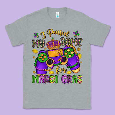 I Paused My Game For Mardi Gras Classic Tee Designed By Lillyallendesigns