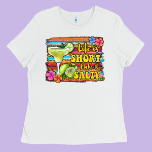 Life Is Short Make It Salty 1 Ladies Tee Designed By Jasminsmagicworld