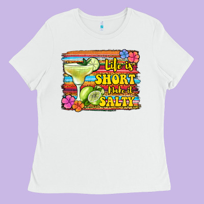 Life Is Short Make It Salty 1 Ladies Tee Designed By Jasminsmagicworld