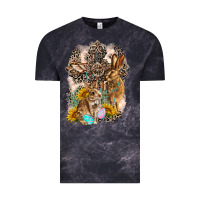 Cloud Black Western Rabbit with Crosses Vintage Tee - LillyAllenDesigns
