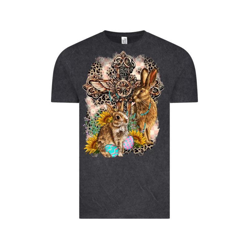 Western Rabbit With Crosses Vintage Tee by LillyAllenDesigns | Teevron