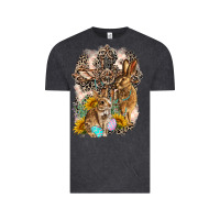 Vintage Black Western Rabbit with Crosses Vintage Tee - LillyAllenDesigns