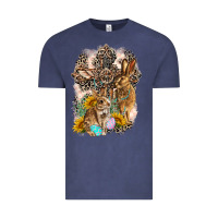 Vintage Denim Western Rabbit with Crosses Vintage Tee - LillyAllenDesigns
