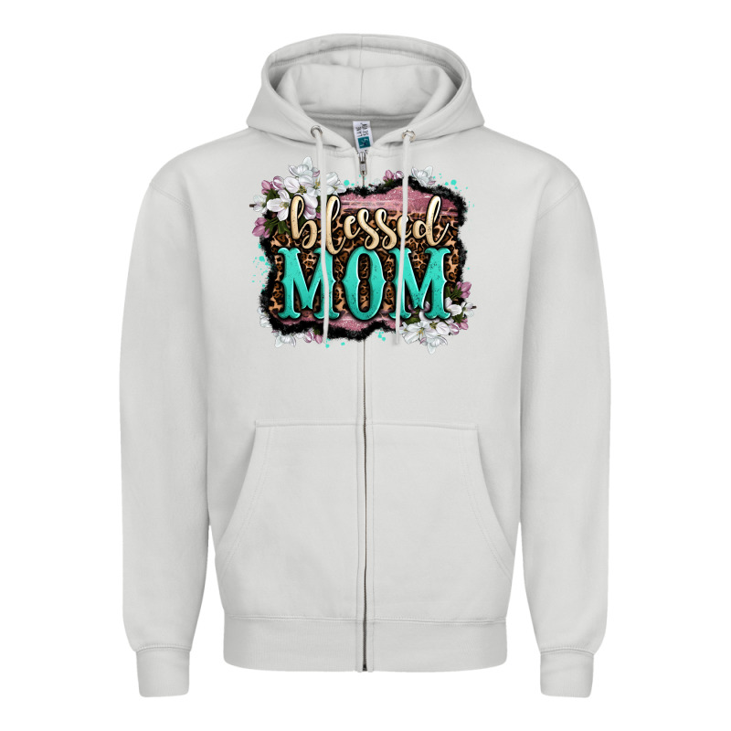 Blessed Mom Zipper Hoodie by OliviaCreatesArt | Teevron
