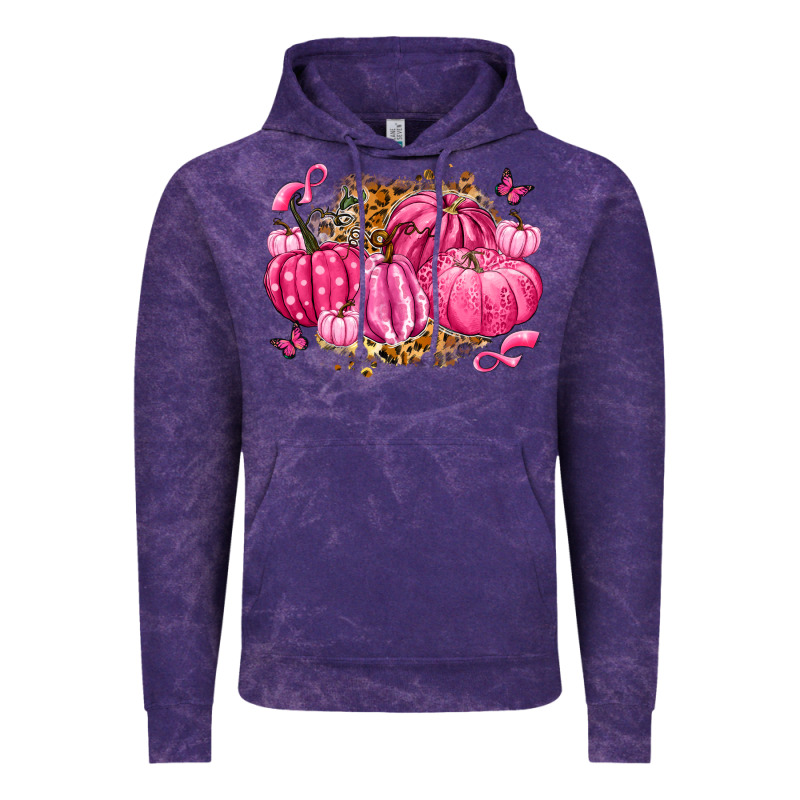 Breast Cancer Awareness Pink Pumpkins Vintage Hoodie by LillyAllenDesigns | Teevron