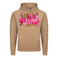 Vintage Coffee breast cancer awareness pink pumpkins Vintage Hoodie - LillyAllenDesigns