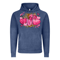 Vintage Denim breast cancer awareness pink pumpkins Vintage Hoodie - LillyAllenDesigns