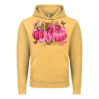 Vintage Mustard breast cancer awareness pink pumpkins Vintage Hoodie - LillyAllenDesigns