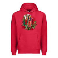 Cardinal Our Lady Of Guadalupe Mexican Flag Cactus Roses Premium Hoodie - FaDigitalArtStudio