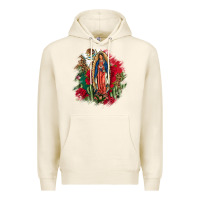 Tofu Our Lady Of Guadalupe Mexican Flag Cactus Roses Premium Hoodie - FaDigitalArtStudio