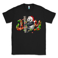 Black panda joy christmas Classic Tee - LillyAllenDesigns