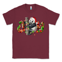Burgundy panda joy christmas Classic Tee - LillyAllenDesigns