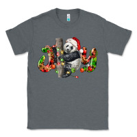 Charcoal Heather panda joy christmas Classic Tee - LillyAllenDesigns