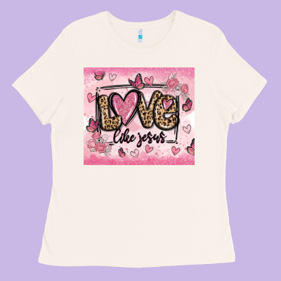 Love Like Jesus Ladies Tee Designed By Maliassmallbusiness