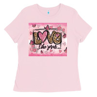 Bubblegum Pink love like jesus Ladies Tee - MaliasSmallBusiness