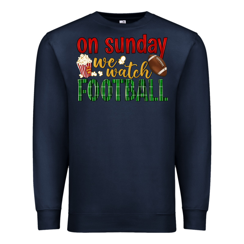 On Sunday We Watch Football Premium Sweatshirt by BundleAndBundleShop | Teevron