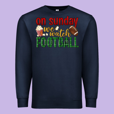 On Sunday We Watch Football Premium Sweatshirt Designed By Bundleandbundleshop