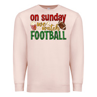Pale Pink on sunday we watch football Premium Sweatshirt - BundleAndBundleShop