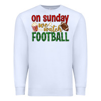 White on sunday we watch football Premium Sweatshirt - BundleAndBundleShop