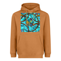 Lake Babe And Fish With Camouflage Seamless Pattern Heavyweight Hoodie | Teevron
