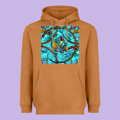 Lake Babe And Fish With Camouflage Seamless Pattern Heavyweight Hoodie Designed By Bundleandbundleshop