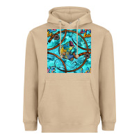 Mushroom Lake Babe And Fish With Camouflage Seamless Pattern Heavyweight Hoodie - BundleAndBundleShop