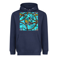 Navy Lake Babe And Fish With Camouflage Seamless Pattern Heavyweight Hoodie - BundleAndBundleShop