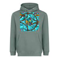 Sage Lake Babe And Fish With Camouflage Seamless Pattern Heavyweight Hoodie - BundleAndBundleShop