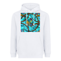 White Lake Babe And Fish With Camouflage Seamless Pattern Heavyweight Hoodie - BundleAndBundleShop
