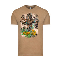 Vintage Coffee Western with Crosses Vintage Tee - LillyAllenDesigns