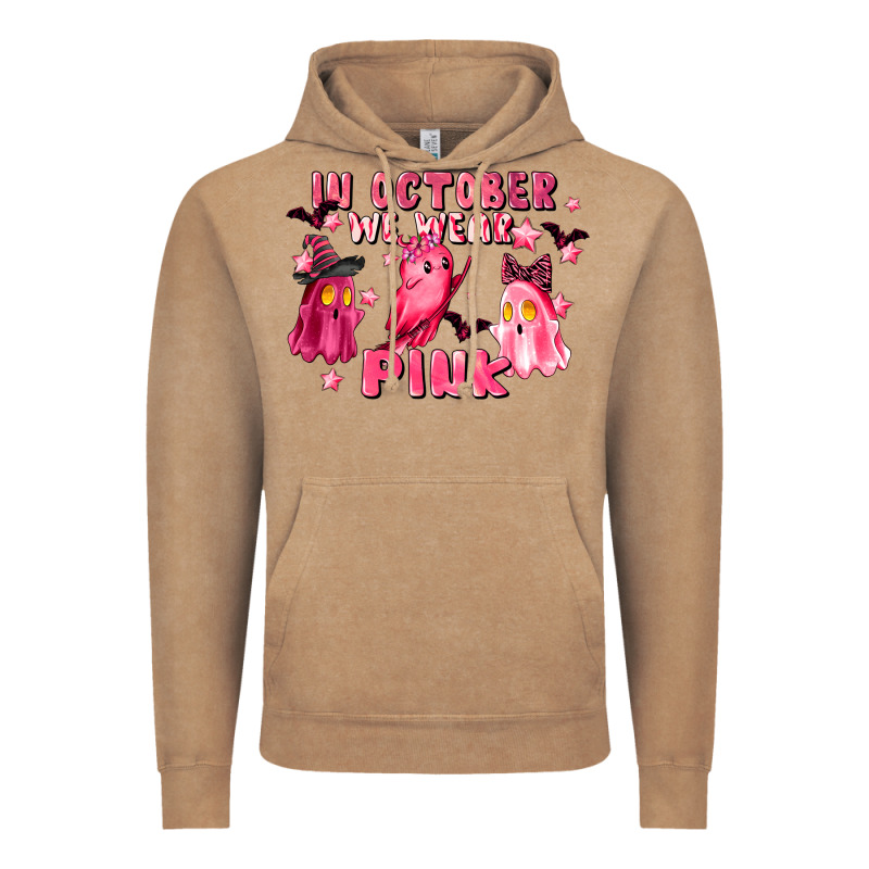 In October We Wear Pink Vintage Hoodie by LillyAllenDesigns | Teevron